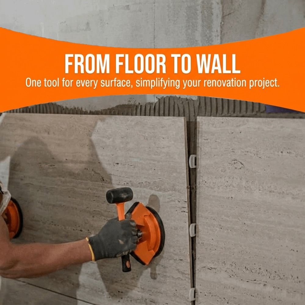 Wood Flooring Portable Tile Suction Cup Lifter Suction Cup with Rubber Hammer Floor Gap Fixer Tool 45 Degree Repair Kit Tile Leveling Tool Home Repair