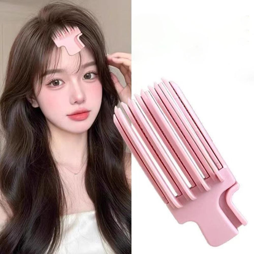 Creative Gift Pink Fluffy Hairpin Curling Bangs Clips Plastic Purple Curling Wind Sculpting Comb Portable Hair Roots Comb for Natural Volumizing Hair Root Styling