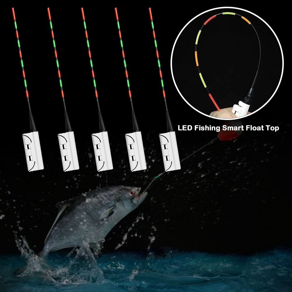 New Style Super Bright LED Fishing Smart Float Top Luminous Induction Electronic Floats Buoy Ultra Sensitive Bite Hook Color Change Night Fishing Float Top Night Fishing