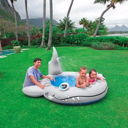 Intex Inflatable Whale Children Kids Water Spray Pool with Air Pump
