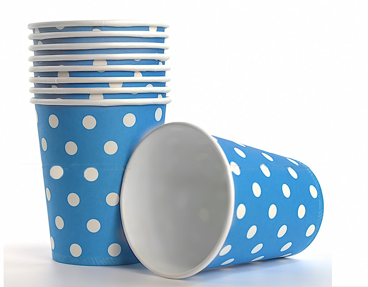 FR-KG Set of 100 Pieces Cups / Juice Glass / Glasses Take Away Cups Disposable Paper Cup for Coffee/Tea Drinks, 300 ml Cup | Coffee/ Drink Cups Without Lid