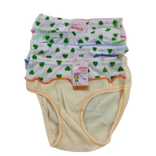 Free Size Summer Wear Bundle Of 4 Pieces 0 Months To 1 Years Kids Girls Underwear - Panties (Waist 12 To 14 Inch)