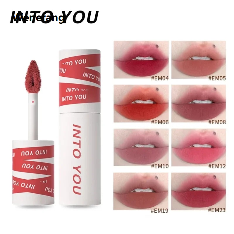 Wenefang INTO YOU Make up Lip Gloss miltcolor Matte Velvet Lipstick Waterproof Luxury Red Lip Tint Lip Glaze Beauty Cosmetics lipstick lipgloss