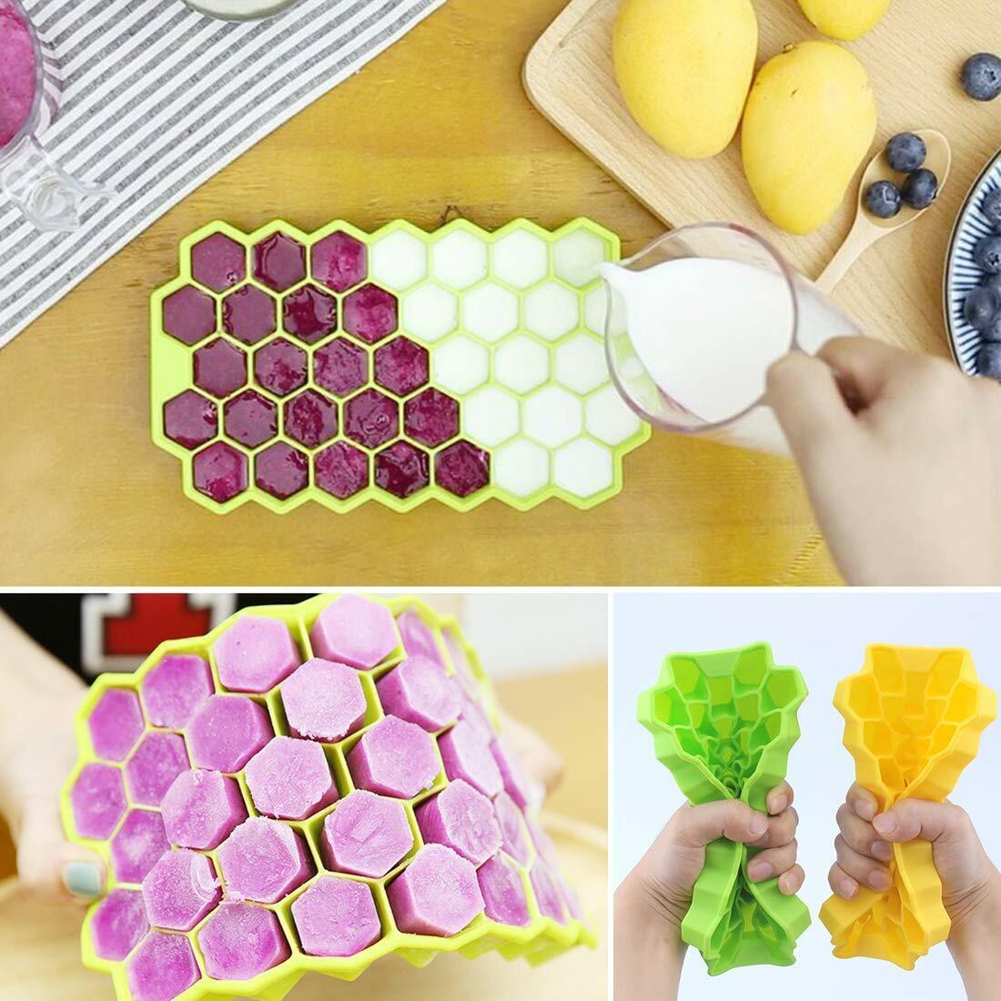 Cube Honeycomb Maker Silicone Mold Ice Tray Shape With Frozen