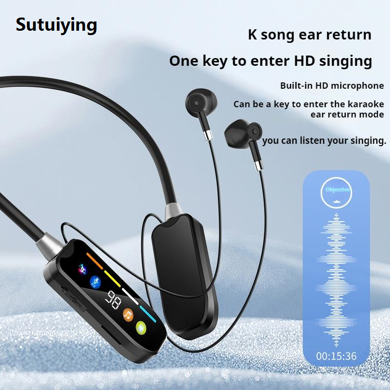 Sutuiying LED Long battery Life Wireless Bluetooth Magnetic Headphones HiFi 【2025 Version】 Sound Neckband Earphones Sports Gamer Headsets Noise Reduction
