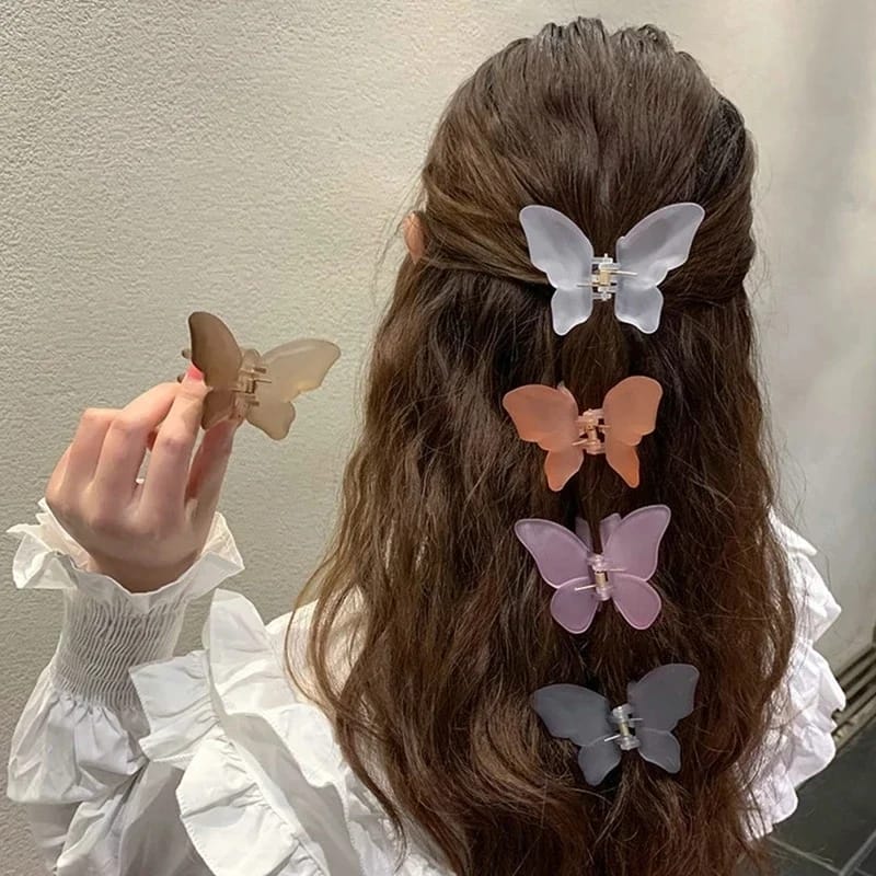 3Pcs Butterfly Non-Slip Fashion Jaw Hair Clips For Women & Girls Strong Hold Thin & Thick Hair Styling Accessories