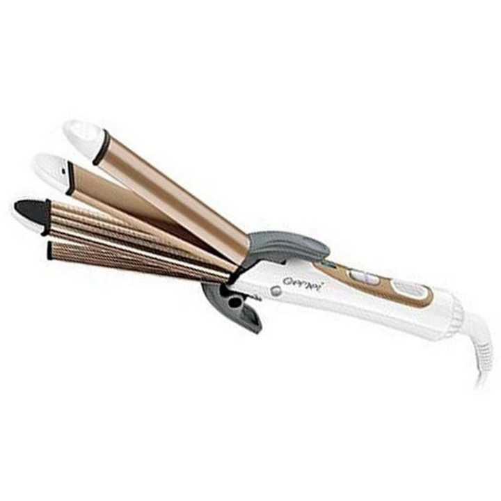 Geemy Gm:2962 Professional Hair Straightener + Wave + Curler 4In1