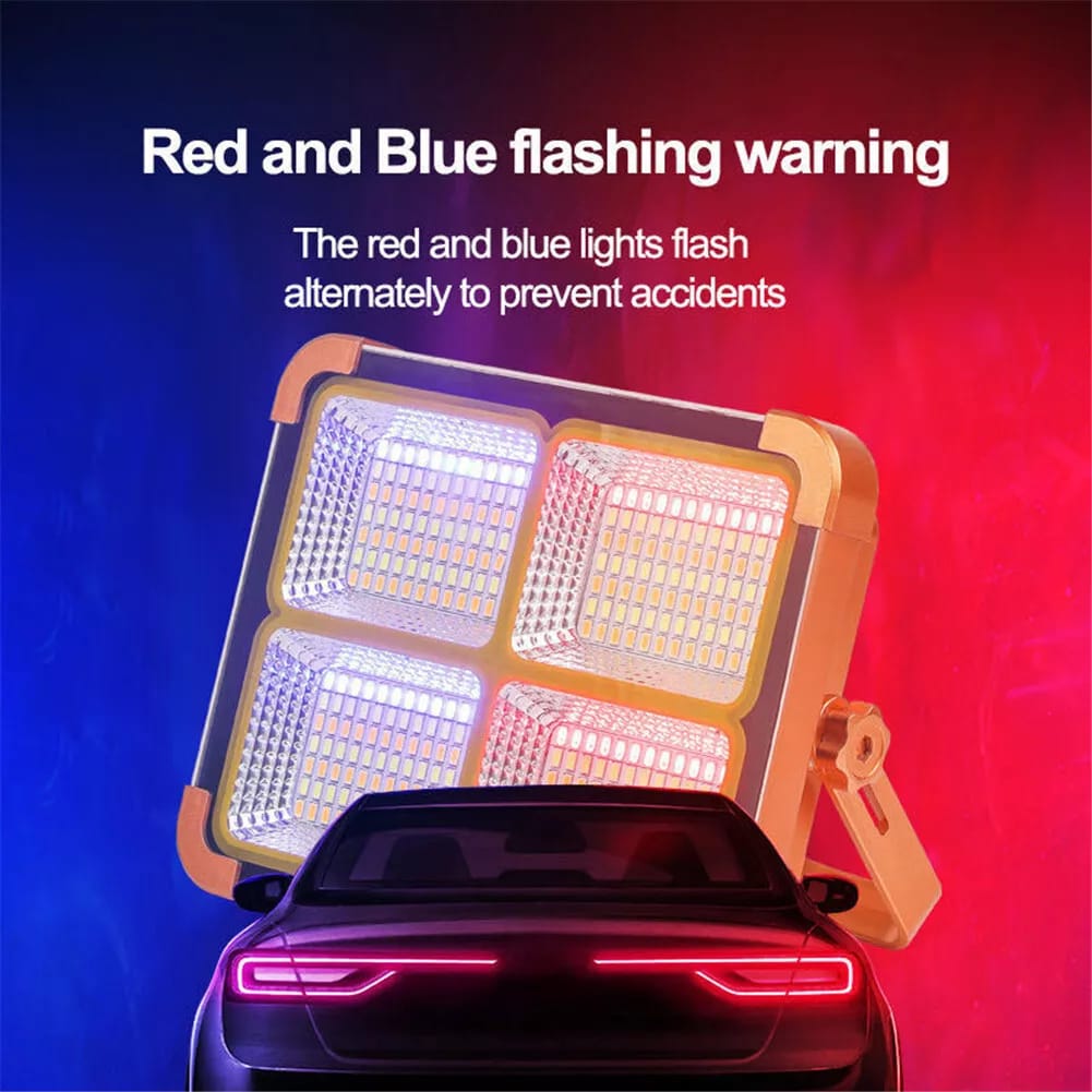 400W Portable LED Work Solar Light 12000mAh 10000 LM with Stepless Brightness Job Site Battery Rechargeable LED Floor Light for Emergency Worklight