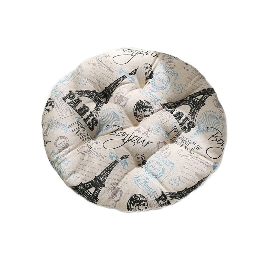 Meditation Round Linen Chair Cushion Thicker Butt Relaxing Cotton Chair Cushion 40CM Soft Seat Cushion Home