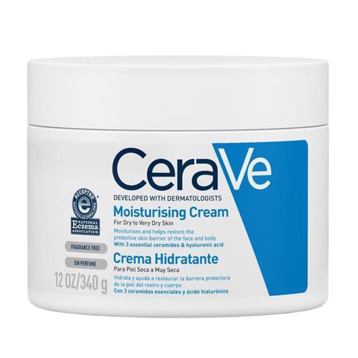 Ceerave Moisturizing Cream 340gm - For Dry To Very Dry Skin