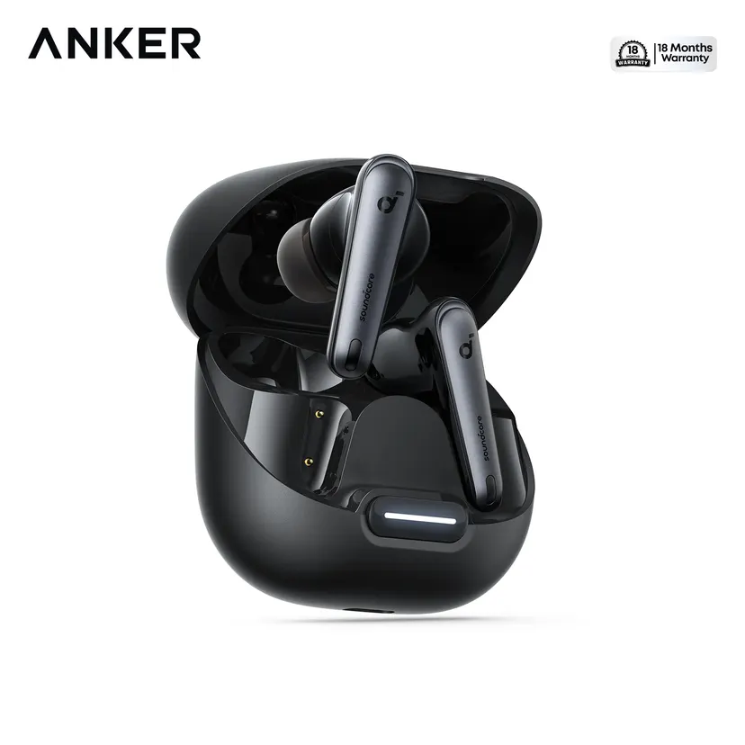 soundcore Liberty 4 NC Noise Cancelling Earbuds, 98.5% Noise Reduction, Adaptive Noise Cancelling to Ears and Environment, Hi-Res Sound, 50H Battery, Wireless Charging, Bluetooth 5.3