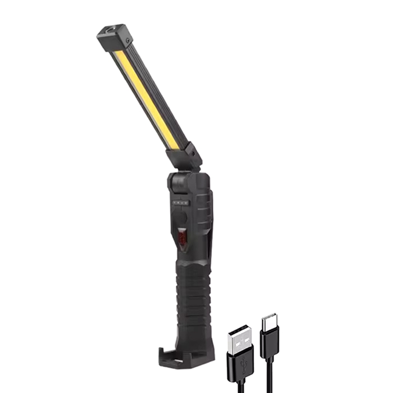 USB Rechargeable LED Work Light LED Work Light COB Lantern with Power Capacity Indicator Handled Flashlight for Outdoor Car Repair
