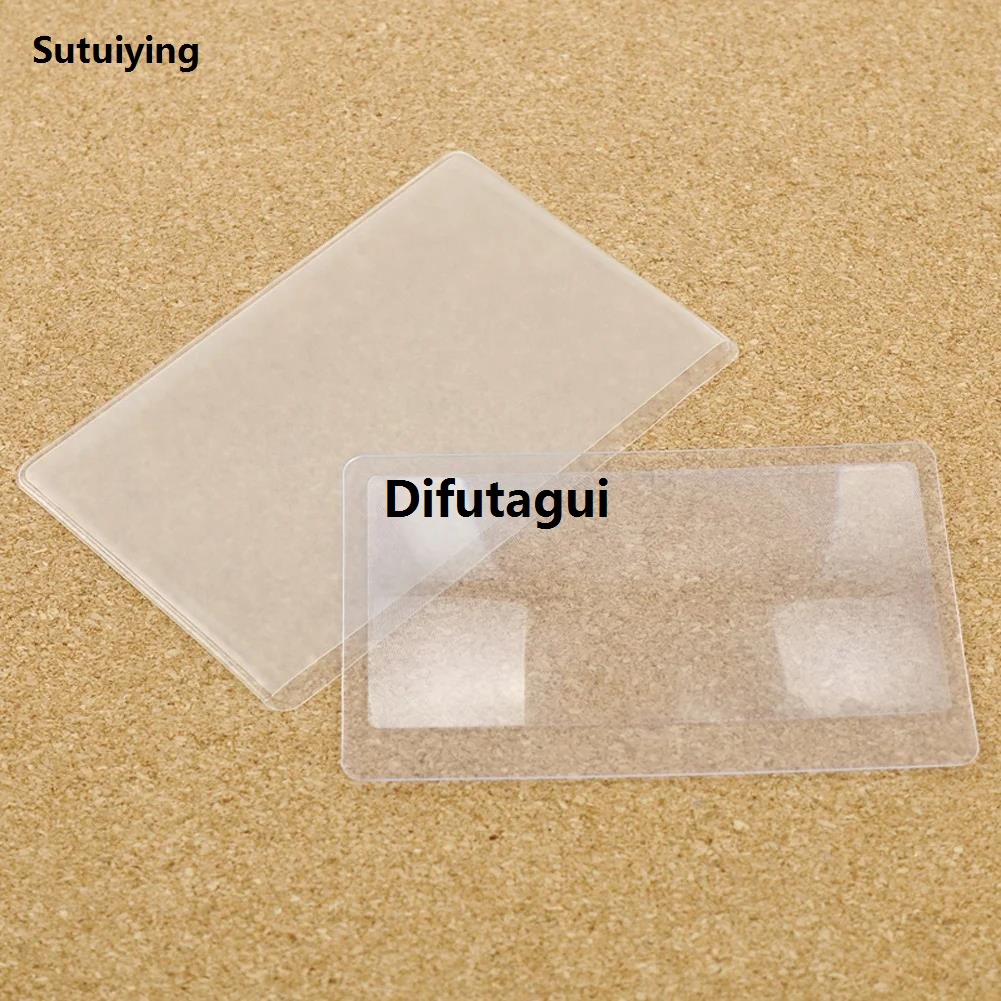 Difutagui 10/20PCS 3X Magnifier Magnifying LENS Fresnel Read Credit Card Fifty percent Special discount Loupe magnifier Wallet Pocket Plastic Magnifyin 8.*5.5*0.04cm