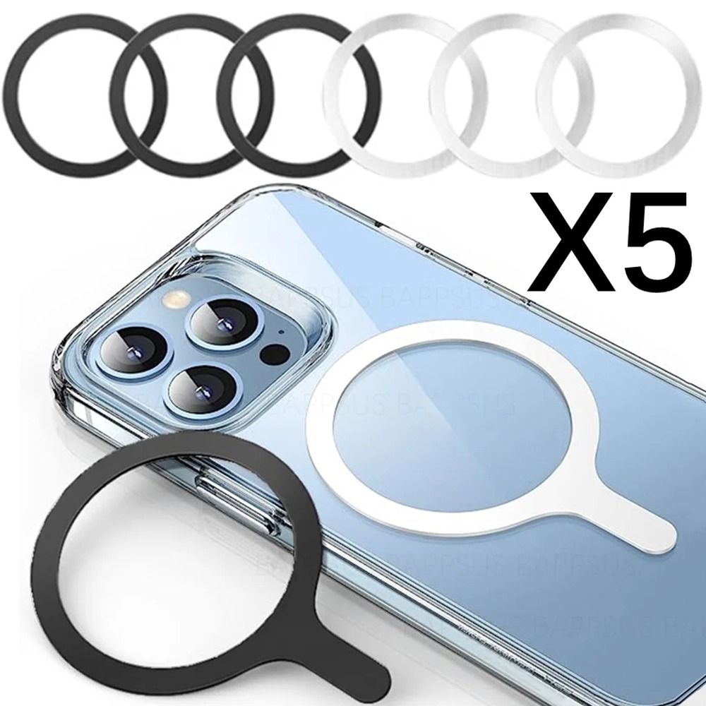 1/5Pcs Q Styling Stainless Steel Magnetic Metal Plate Ring For Wireless Charger Iron Sheet Sticker Universal Magnet for Car Phone Holder