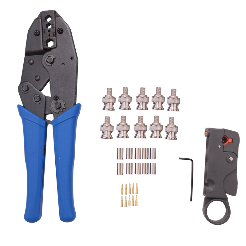 JAERBEE 2Set Coax Rf/Bnc Crimp Tools for Rg58 / Rg59 / Rg6 with 20Pcs Bnc Plug Crimp Connector Set