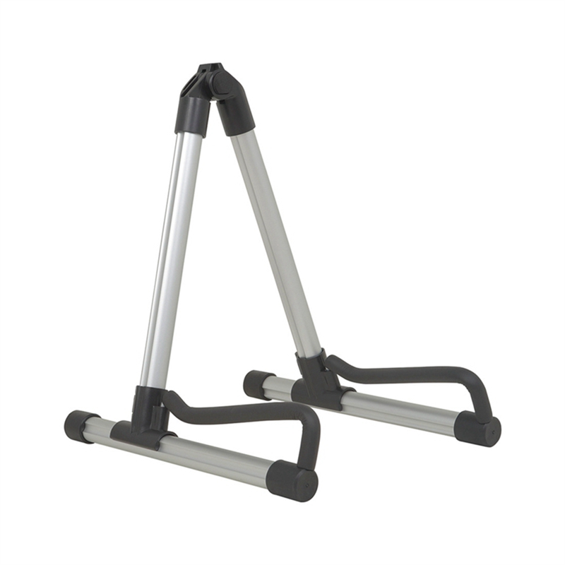 Folding Portable Guitar Stand Guitar Bass Stringed Instrument Stand Holder,Silver