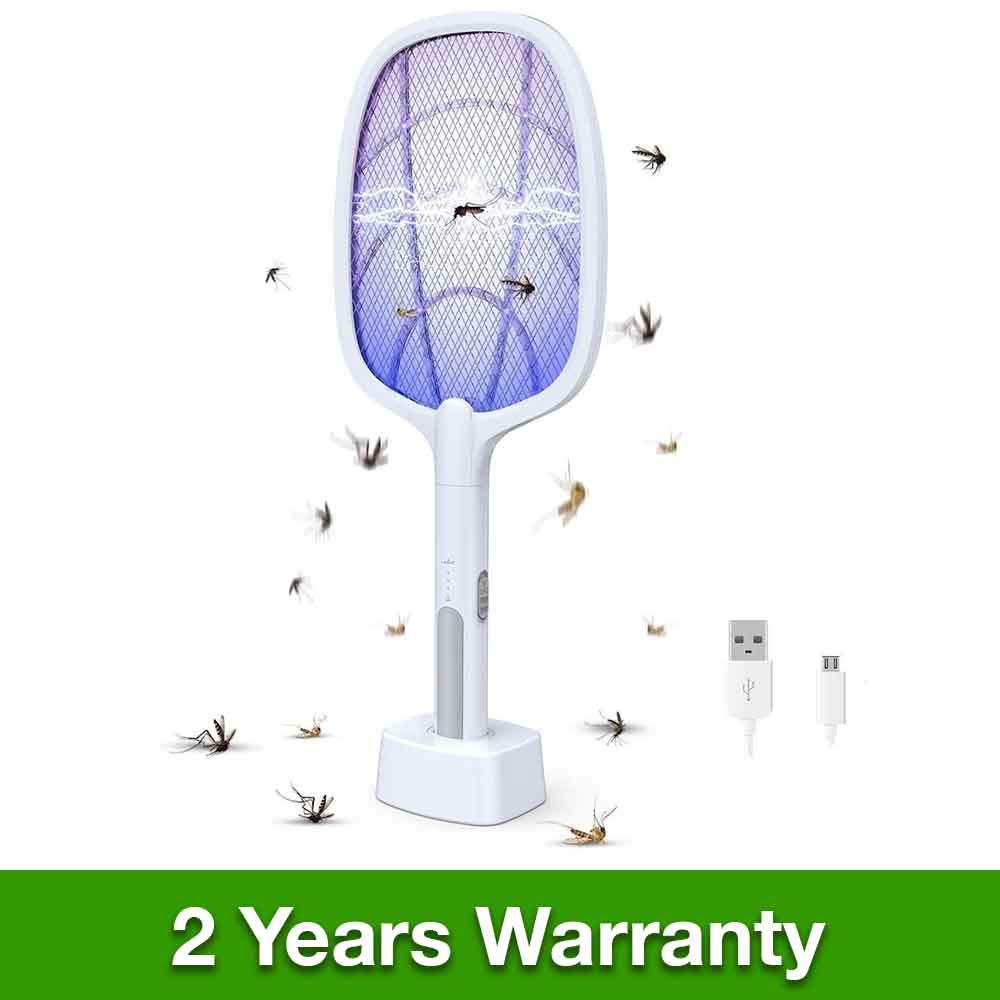 Mosquito Bats Racket Killer Five Nights Mosquito Killer Racket Rechargeable Handheld Electric Fly Swatter Mosquito Killer Racket Cheese Board LED UV light