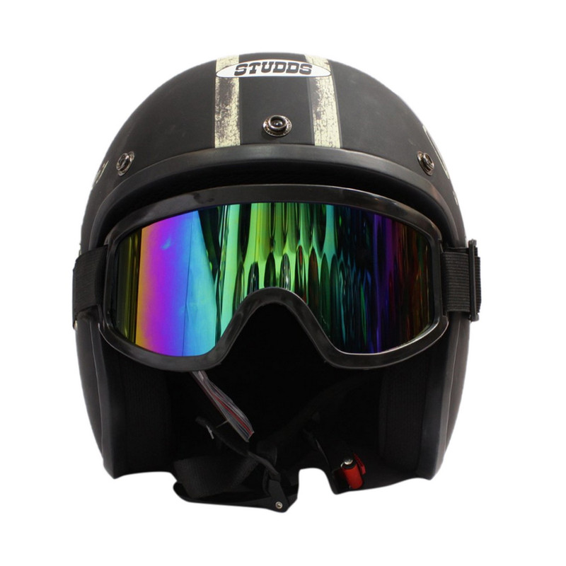 Black/Offwhite Studds Jetstar Classic Helmet