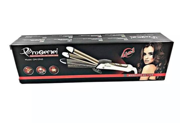 Geemy 4 in 1 Hair Straightener & Curling Iron - Professional Hair Styler for Men & Women | Hair Straightening, Curling, Waving & Styling Tool | Products Book