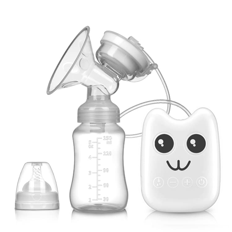 Products Book Automatic Electric Breast Pump with Attached Feeding Bottle Portable USB Rechargeable Milk Pump Baby Feeding Breastfeeding Pump for Mothers