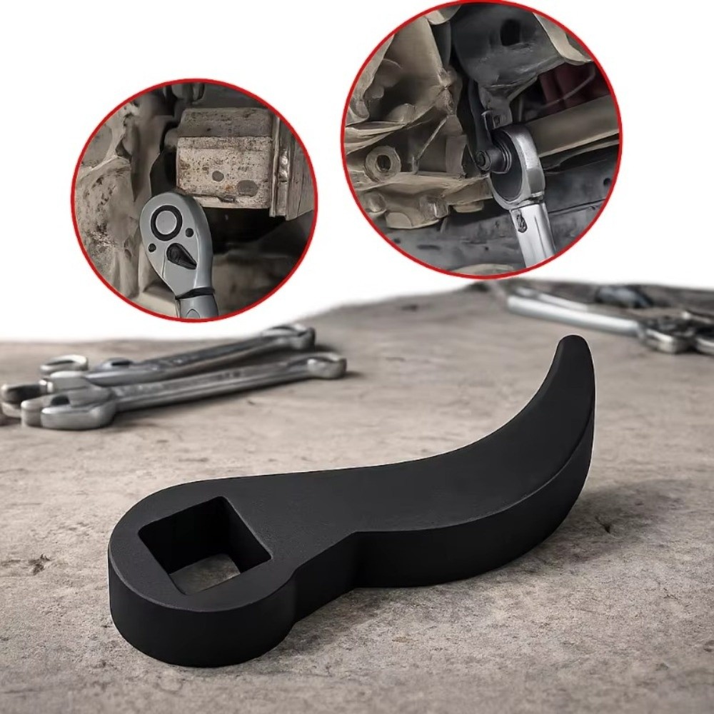 New Angle Type Half Axle Disassembly Tool 1/2 Drive Shaft Adjustable Angle Bull Horn Pry Bar Square Steel Alloy Ratchet Wrench Garage Tool