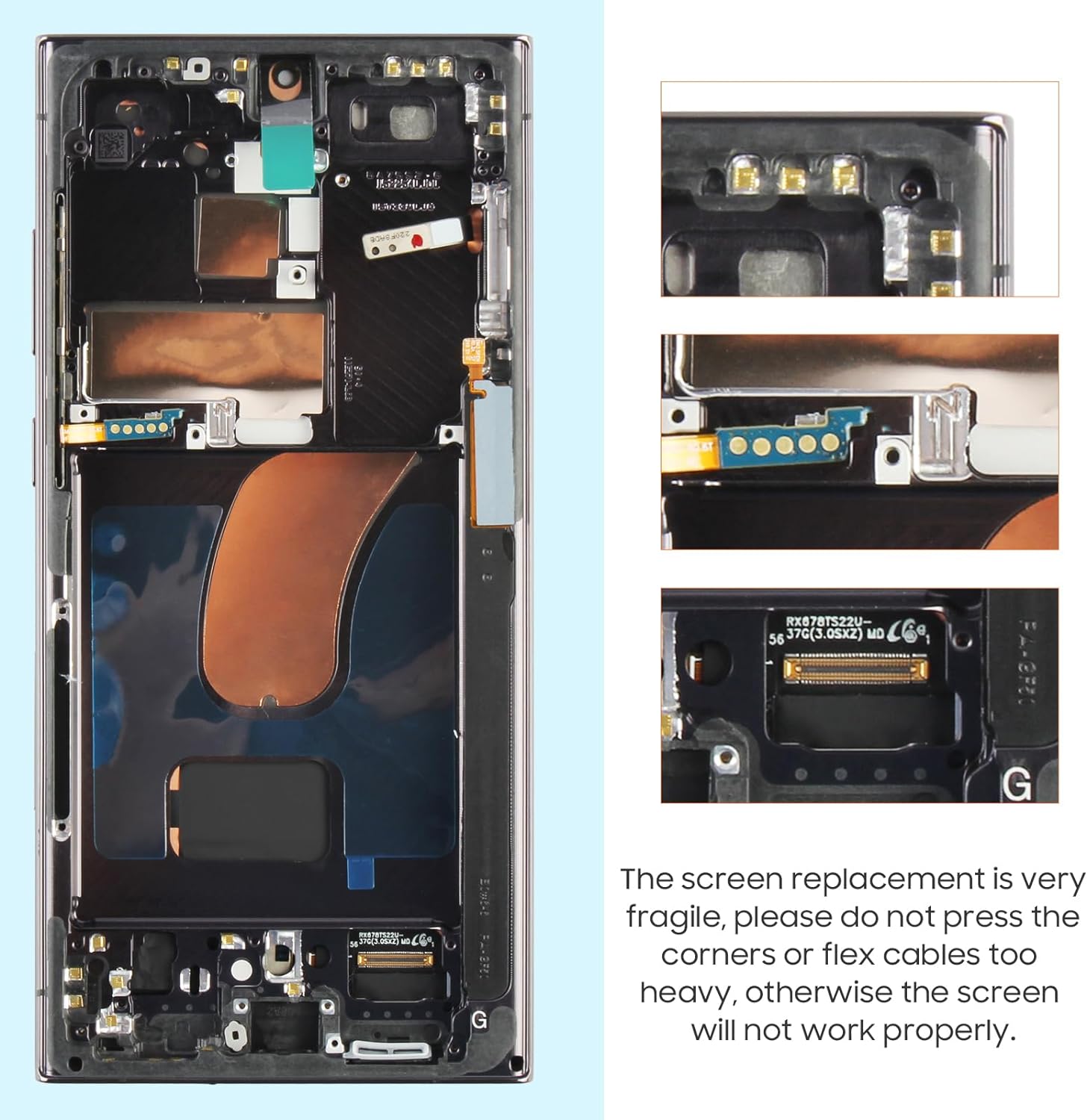 HOT 6.8 |Samsung Galaxy S23 Ultra 5G S918B S918B S918B screen S918 LCD with a framework digitalizer Incell without fingerprint