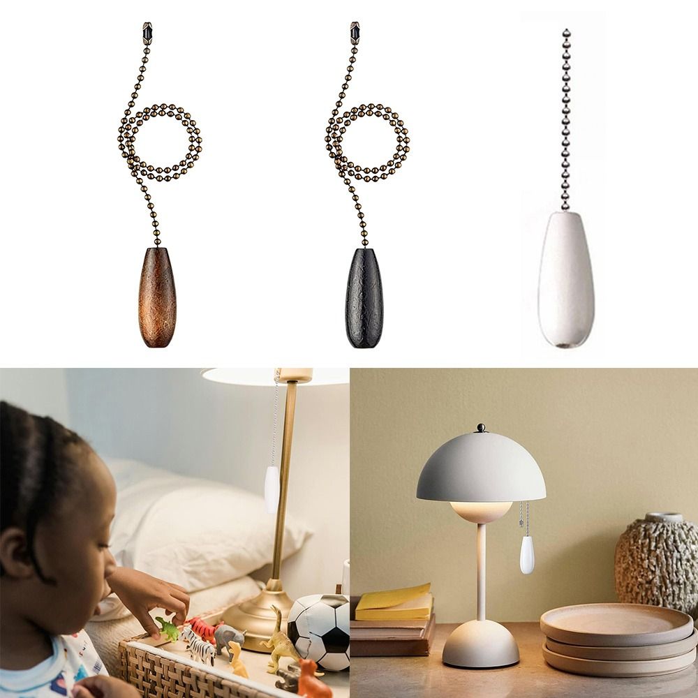 Professional Stainless Steel Ceiling Fan Chain Easy Installation Universal Fit Bulb Pull Chain Durable Light Fixture Chain Home Improvement
