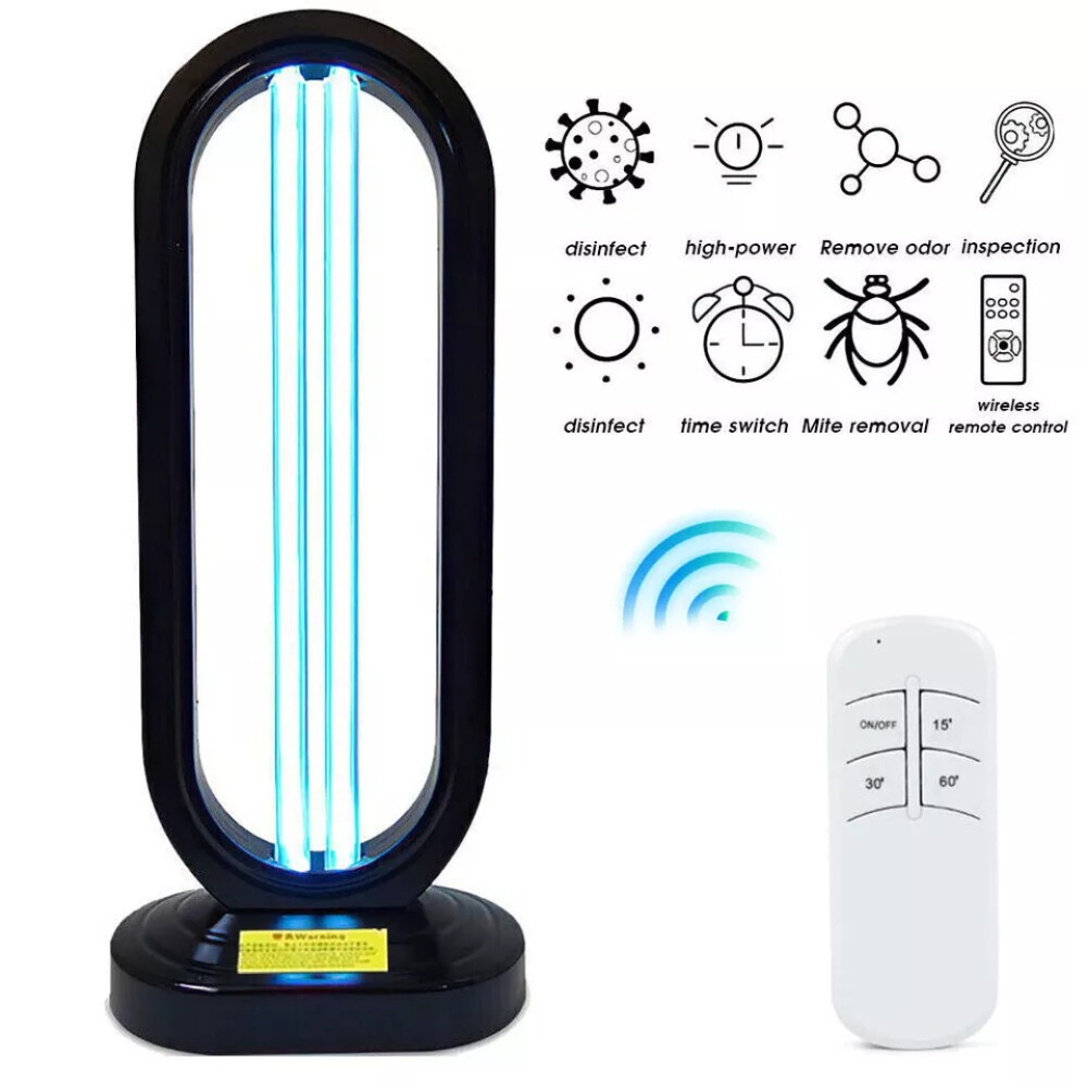 New Quartz Glass Germicidal Lamp Light Large Home Office Disinfection UV Sterilization Lamp EU/UK Plug Quartz Light