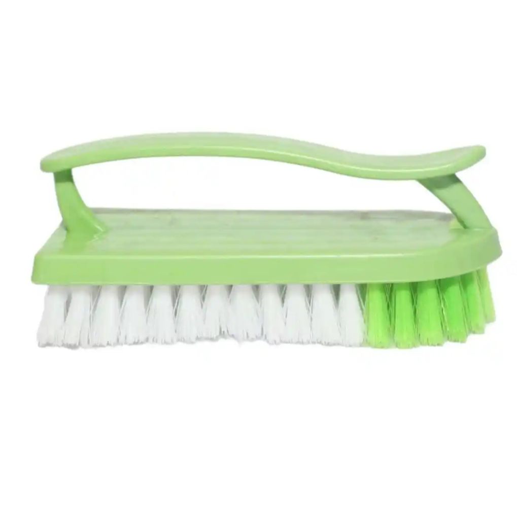 Nylon Fiber Economy Utility Cleaning Brush. Heavy Duty Scrub Brush with Plastic Handle