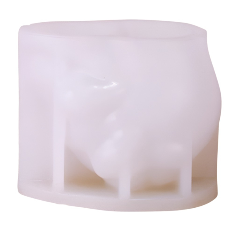 (GGBR) Rose Skull Candle Mold DIY Chocolate Cake Handmade Halloween Decoration Mold B