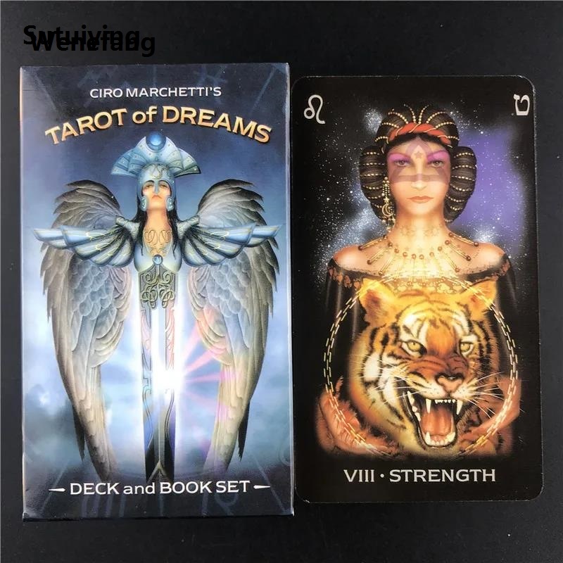 Wenefang Sutuiying Tarot of Dreams English Cards Fortune Telling Ciro Marchetti Profesional Sales promotion Deck Divination Book Sets for Beginners Game