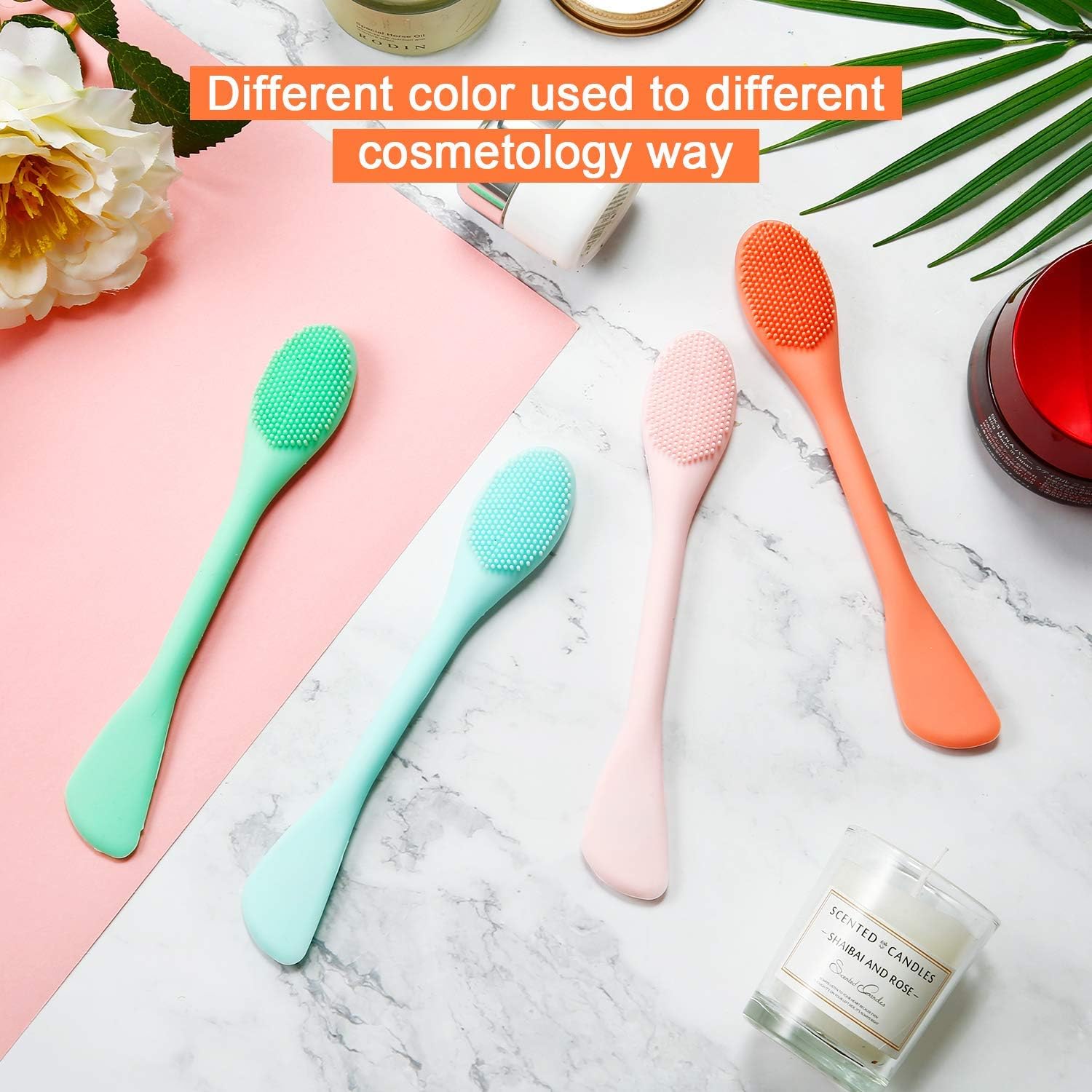 1 Piece Face Mask Brush Applicator, Double Ended Silicone Mask Beauty Tool