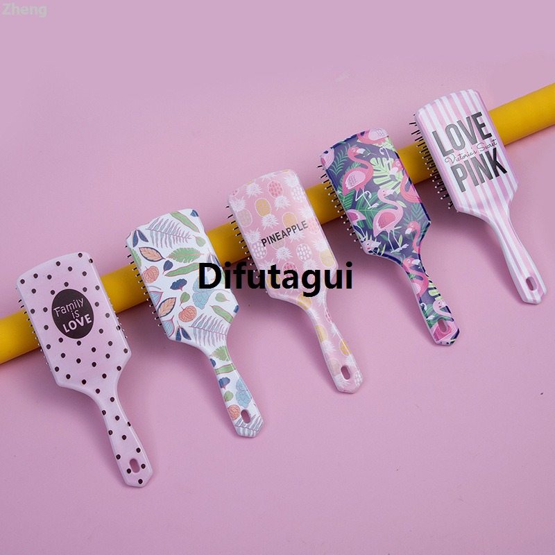 Difutagui Zheng Meridian Comb Special Curl Comb Portable Girl [S] Square Fashion 2025 New Professional Printed Air Cushion Comb Massage Head