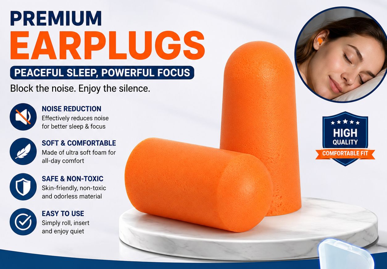 1 Pair Ear Plug For Sound Insulation, Soundproof, Noise Reduction, Sleep, Nap, Snoring, Travel, Concentration