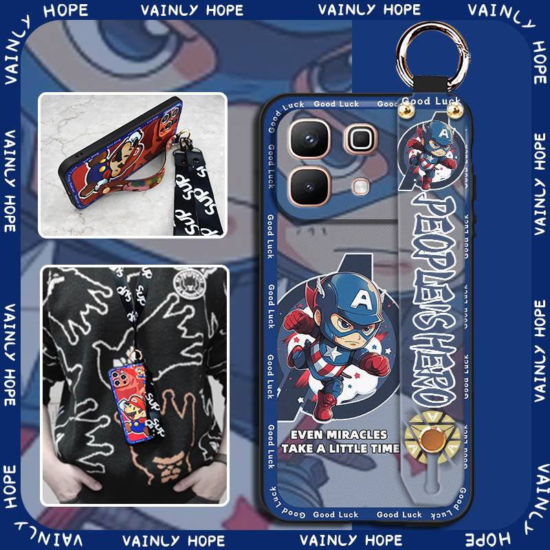 Durable Shockproof Phone Case For infinix Note60/X6879 Cartoon Protective Dirt-resistant Kickstand Cute Waterproof Ring