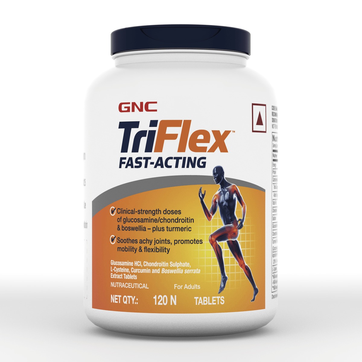 GNC TriFlex Fast Acting- 120 Tablets For Relieves Pain & Stiffness For Knees, Wrist & Other Joints Within 5 Days