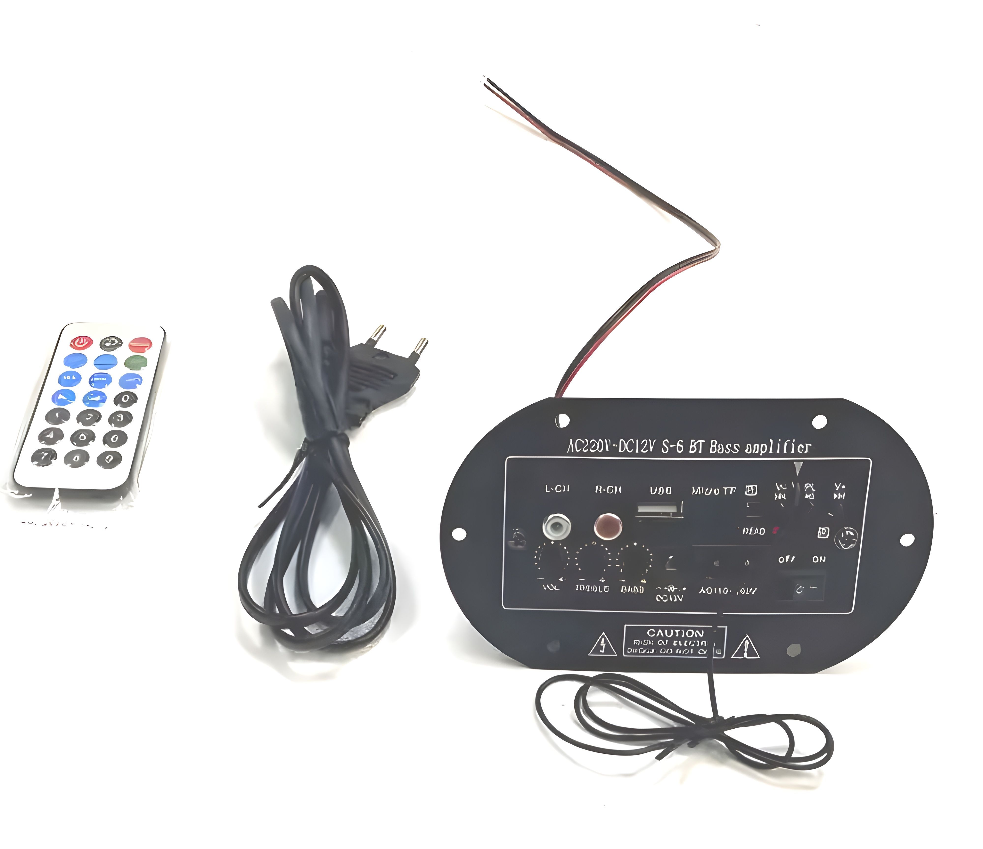 Amplifier Kit Car Bluetooth Subwoofer Hi-Fi Bass Amplifier Board Audio TF USB 12V
