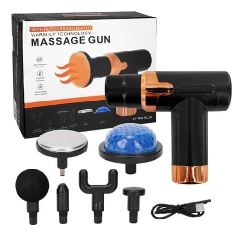 Electric Massage Gun, Portable Handheld Muscle Massager, Controlled Hot Cold Impact Deep Tissue Massager