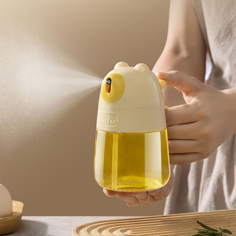 Convenient 300ML Press Type Glass Sealed Leak-Proof Oil Spray Bottle Glass Bottle Food Grade Cooking Oil Bottle Camping