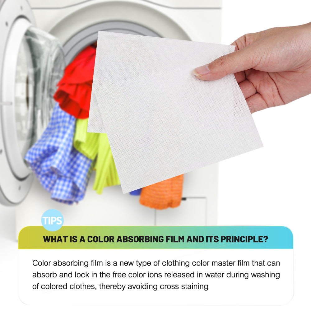 Color cloth paper capture washing machine parts 50/bag, use mixed dyeing, anti-color absorption sheet, anti-dyeing cloth washing grab