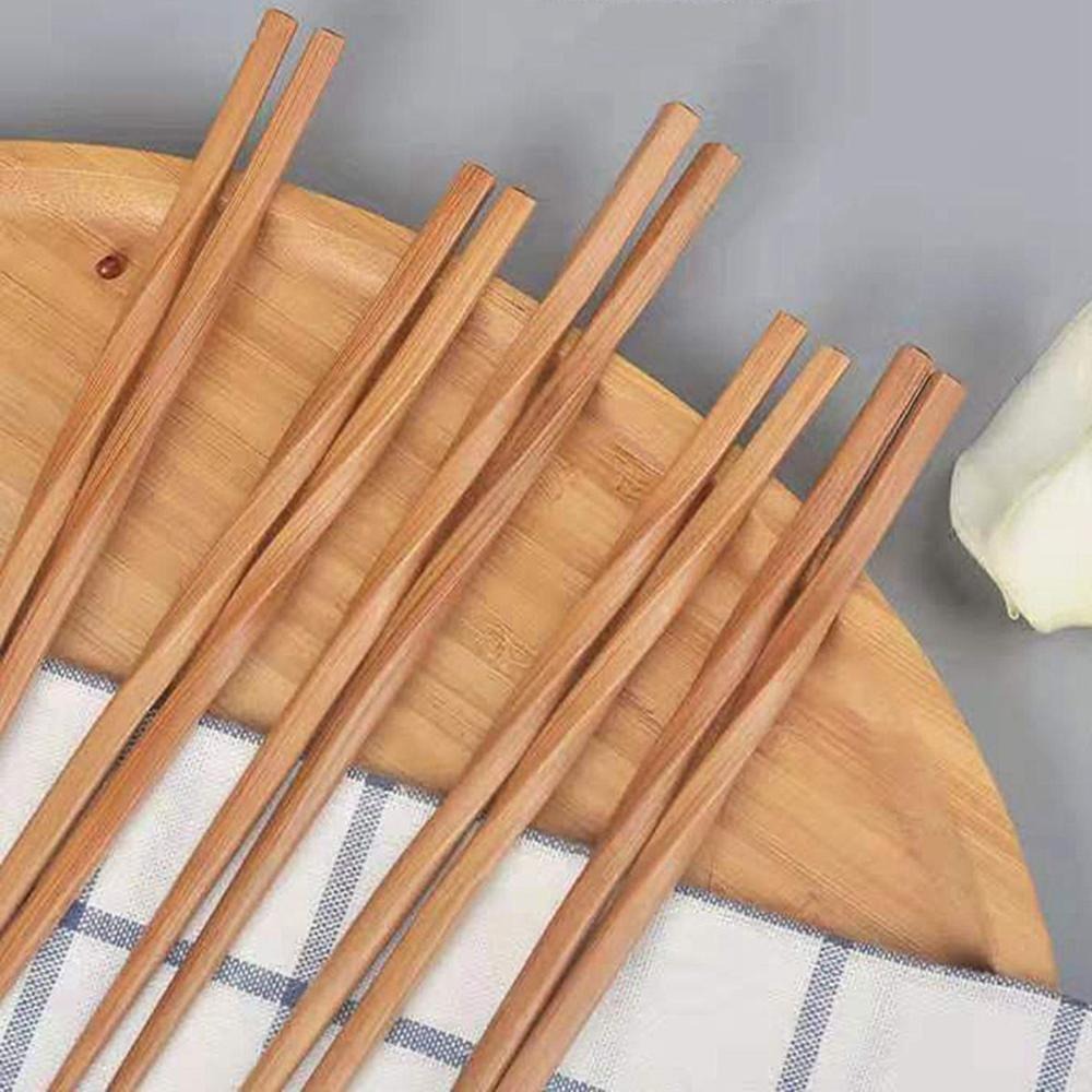 New Tableware Pointed Chopsticks Reusable Kitchen Utensils Carbonized Chopsticks Japanese Style Flatware Fried Dough Twists Bamboo Chopsticks