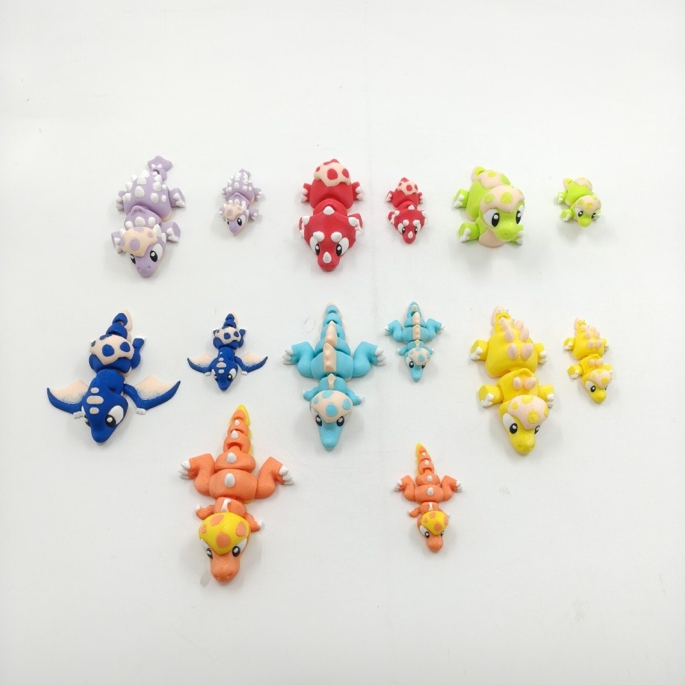 New 3D Printed Dinosaur Figure 10cm Realistic Eyes Dinosaur Mini Statue Cute Design Joints Movable Desktop Figure Children Gifts