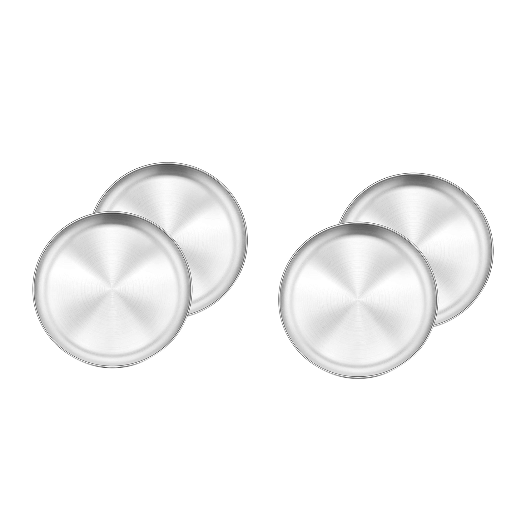 fasdaga 2X 10 Inch Pizza Pan Set of 2, Stainless Steel Pizza Round Baking Trays, Crisper Oven Pan for Baking Serving,