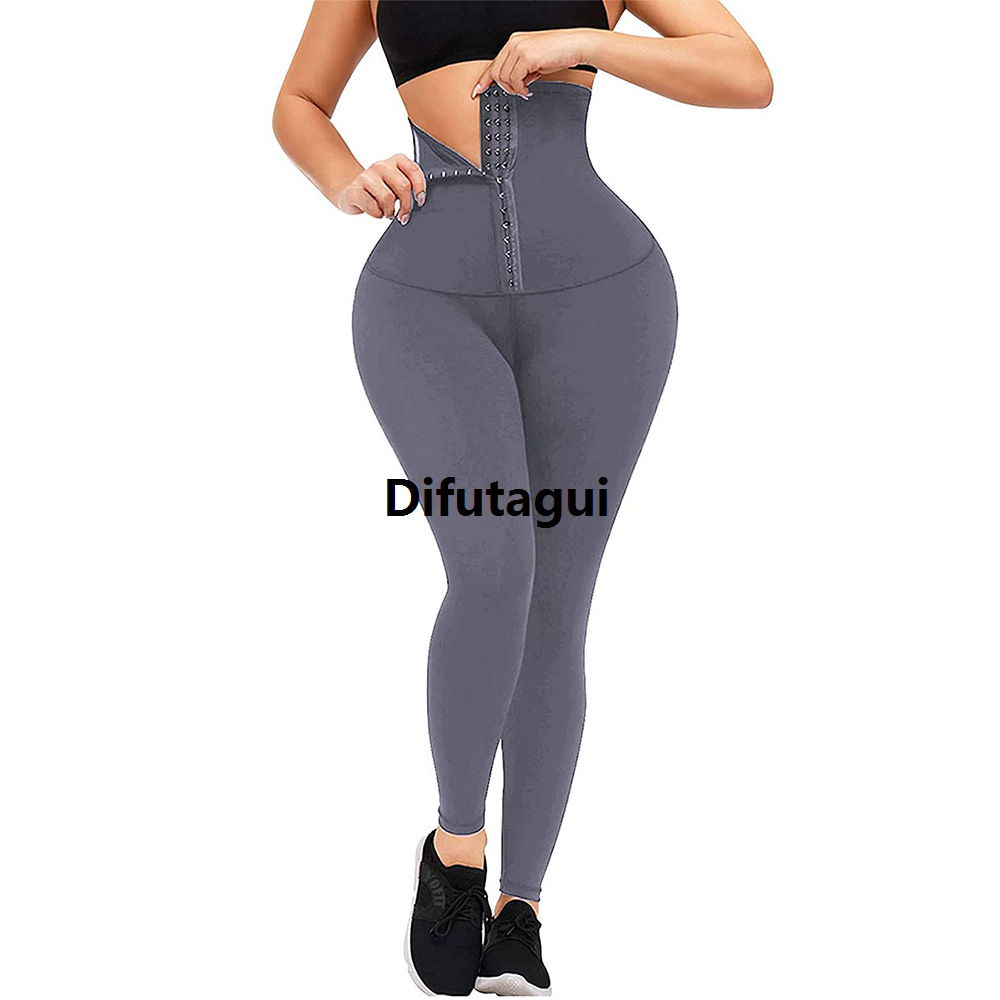 Difutagui Women Tummy Control Corset Leggings Waist Training Slim Push Up High Quality Body Shaper Workout Pants with Adjustable Hook Gym Workout Wear