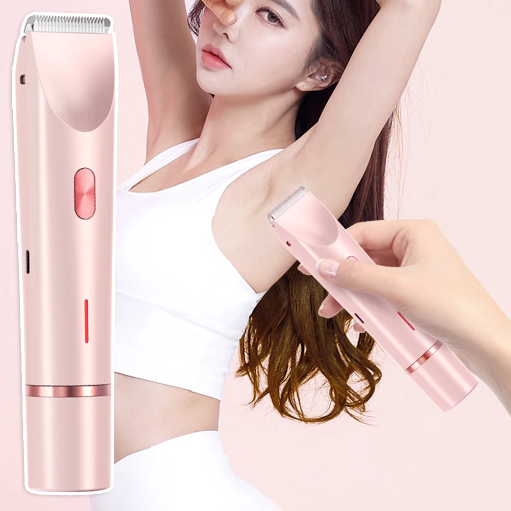 Dual Head Shaver 2 In 1 Women Electric Shaver Intimate Razor Bikini Shaver And Balls Shaver For Men Ipx7 Waterproof Rechargeable Trimmer For Armpit, Legs, Arms Private Parts
