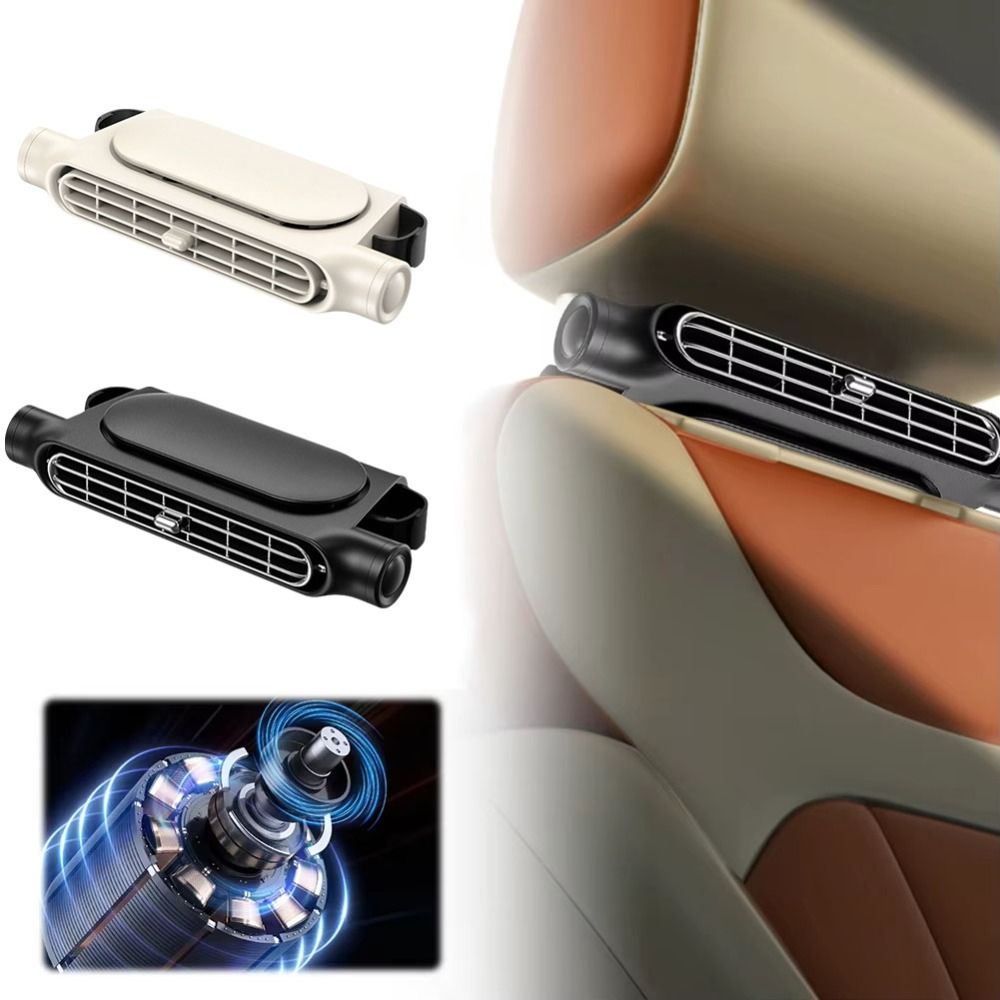 Ventilator 3 Speeds Adjustable Car Headrest Cooling Fan Air Cooling Powered Car Interior Fan Silent Portable Design Car Fan Rear Seat