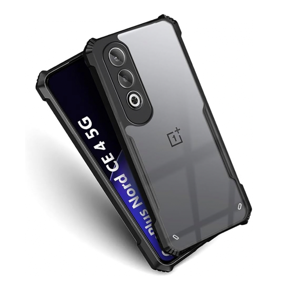 OnePlus Nord CE4 5G /Nord CE 4 5G Cover HD Clear Transparent Back With Bumper Black Cover Case -Non Yellowing