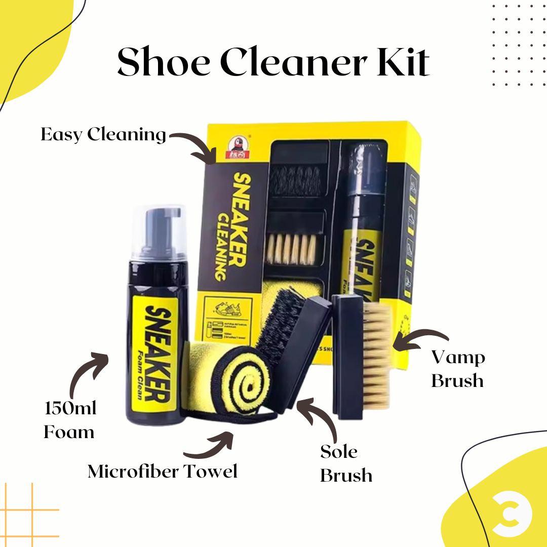 Shoes Cleaner Kit For Shoes | Shoes / Sneaker Foam | Shoes Foam | Sole Brush & Vamp Brush | Microfiber Towel by Comfort Corner - image 1