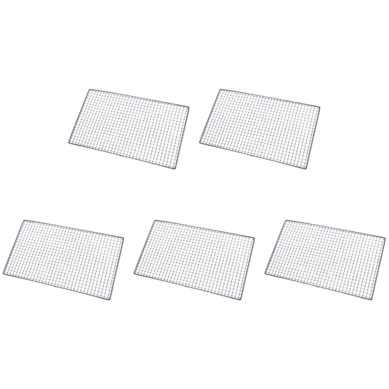 fasdaga 5X Metal Squares Holes Grilling Barbecue Wire Mesh 30cm X 45cm