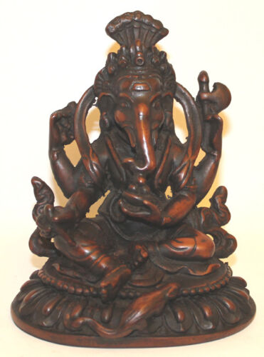 Ganesh Statue Made in Nepal Resin Back Grey Colour Ganesh Murti